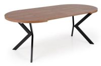 St�l PERONI, pl�t: dyhovan� MDF (imit�cia orechov�ho dreva)/podno�: oce� o�etren� pr�kov�m n�strekom - �ierna - ilustra�n� obr�zok