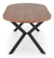 St�l PERONI, pl�t: dyhovan� MDF (imit�cia orechov�ho dreva)/podno�: oce� o�etren� pr�kov�m n�strekom - �ierna - ilustra�n� obr�zok
