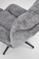 Kreslo PESTO s podno�kou, po�ah: l�tka siv�/nohy: kov s povrchovou �pravou - �ierna - ilustra�n� obr�zok