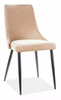Stolička PIANO B VELVET, poťah: látka BLUVEL 28 béžová/kov - čierna mat. - ilustračný obrázok Stolička PIANO B VELVET, poťah: látka BLUVEL 28 béžová/kov - čierna mat. - ilustračný obrázok