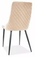 Stolička PIANO B VELVET, poťah: látka BLUVEL 28 béžová/kov - čierna mat. - ilustračný obrázok Stolička PIANO B VELVET, poťah: látka BLUVEL 28 béžová/kov - čierna mat. - ilustračný obrázok