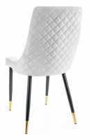 Stolička PIANO VELVET, poťah: látka BLUVEL 03 svetlá sivá/kov - čierna/zlatá - ilustračný obrázok Stolička PIANO VELVET, poťah: látka BLUVEL 03 svetlá sivá/kov - čierna/zlatá - ilustračný obrázok
