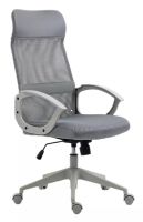 Kancel�rska stoli�ka Q-026, po�ah: l�tka membr�nov� siv�/sie�ovina siv�/ekoko�a siv�-ilustra�n� obr�zok