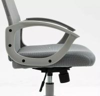 Kancel�rska stoli�ka Q-026, po�ah: l�tka membr�nov� siv�/sie�ovina siv�/ekoko�a siv�-ilustra�n� obr�zok