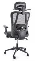 Kancelárske kreslo Q-080, poťah: látka membránová čierna/sieťovina čierna/podnožka: čierna - ilustračný obrázok Kancelárske kreslo Q-080, poťah: látka membránová čierna/sieťovina čierna/podnožka: čierna - ilustračný obrázok