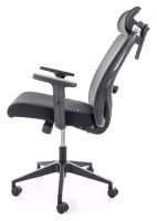 Kancelárske kreslo Q-080, poťah: látka membránová čierna/sieťovina čierna/podnožka: čierna - ilustračný obrázok Kancelárske kreslo Q-080, poťah: látka membránová čierna/sieťovina čierna/podnožka: čierna - ilustračný obrázok