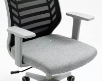 Kancelárska stolička Q-320, poťah: látka sivá/sieťovina čierna-ilustračný obrázok Kancelárska stolička Q-320, poťah: látka sivá/sieťovina čierna-ilustračný obrázok