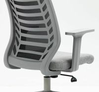 Kancelárska stolička Q-320, poťah: látka sivá/sieťovina čierna-ilustračný obrázok Kancelárska stolička Q-320, poťah: látka sivá/sieťovina čierna-ilustračný obrázok