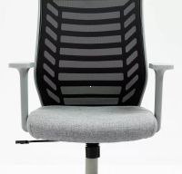 Kancelárska stolička Q-320, poťah: látka sivá/sieťovina čierna-ilustračný obrázok Kancelárska stolička Q-320, poťah: látka sivá/sieťovina čierna-ilustračný obrázok