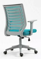 Kancel�rska stoli�ka Q-320, po�ah: l�tka modr�/sie�ovina modr�-ilustra�n� obr�zok