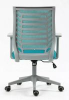 Kancel�rska stoli�ka Q-320, po�ah: l�tka modr�/sie�ovina modr�-ilustra�n� obr�zok