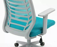 Kancel�rska stoli�ka Q-320, po�ah: l�tka modr�/sie�ovina modr�-ilustra�n� obr�zok