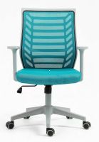 Kancel�rska stoli�ka Q-320, po�ah: l�tka modr�/sie�ovina modr�-ilustra�n� obr�zok