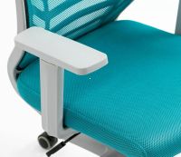 Kancel�rska stoli�ka Q-320, po�ah: l�tka modr�/sie�ovina modr�-ilustra�n� obr�zok