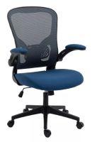 Kancel�rska stoli�ka Q-333, po�ah: l�tka modr�/sie�ovina siv� - ilustra�n� obr�zok