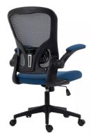 Kancel�rska stoli�ka Q-333, po�ah: l�tka modr�/sie�ovina siv� - ilustra�n� obr�zok