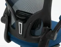 Kancel�rska stoli�ka Q-333, po�ah: l�tka modr�/sie�ovina siv� - ilustra�n� obr�zok