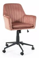 Kancel�rska stoli�ka Q-886 VELVET, po�ah: l�tka BLUVEL 52 antick� ru�ov�/podno�ka: kov-�ierna mat. - ilustra�n� obr�zok