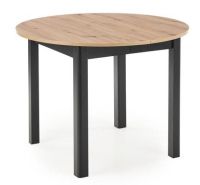 St�l RINGO, pl�t: laminovan� MDF-dub artisan/podno�: dyhovan� MDF - �ierna - ilustra�n� obr�zok