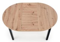St�l RINGO, pl�t: laminovan� MDF-dub artisan/podno�: dyhovan� MDF - �ierna - ilustra�n� obr�zok