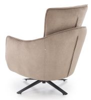 Kreslo SCAMPI, po�ah: l�tka HAVANA 39 cappuccino/kov s povrchovou �pravou - �ierna - ilustra�n� obr�zok
