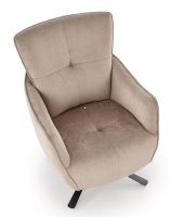 Kreslo SCAMPI, po�ah: l�tka HAVANA 39 cappuccino/kov s povrchovou �pravou - �ierna - ilustra�n� obr�zok
