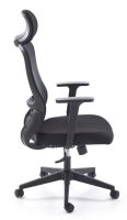 Kancel�rske kreslo SONAR, po�ah: l�tka membr�nov� �ierna/sie�ovina �ierna/plast - ilustra�n� obr�zok