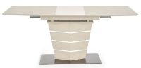 St�l SORENTO, pl�t: tvrden� sklo + lakovan� MDF-champagne mat./podno�: lakovan� MDF doska v kombin�cii s nehrdzavej�cou oce�ou - ilustra�n� obr�zok