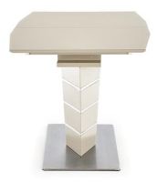 St�l SORENTO, pl�t: tvrden� sklo + lakovan� MDF-champagne mat./podno�: lakovan� MDF doska v kombin�cii s nehrdzavej�cou oce�ou - ilustra�n� obr�zok