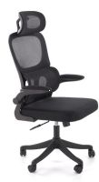 Kancel�rske kreslo SOREN, po�ah: l�tka �ierna/sie�ovina �ierna/plast - ilustra�n� obr�zok
