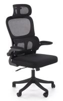 Kancel�rske kreslo SOREN, po�ah: l�tka �ierna/sie�ovina �ierna/plast - ilustra�n� obr�zok