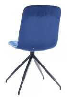 Stolička TEXO VELVET, poťah: látka BLUVEL 86 granátová/kov: čierna mat. - ilustračný obrázok Stolička TEXO VELVET, poťah: látka BLUVEL 86 granátová/kov: čierna mat. - ilustračný obrázok