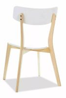 Stolička MOSSO, biela/dub bielený - ilustračný obrázok Stolička MOSSO, biela/dub bielený - ilustračný obrázok