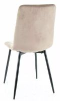Stolička TOM VELVET, poťah: látka BLUVEL 40 tmavá béžová/kov - čierna mat.- ilustračný obrázok Stolička TOM VELVET, poťah: látka BLUVEL 40 tmavá béžová/kov - čierna mat.- ilustračný obrázok