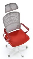 Kancel�rske kreslo VESUVIO 2, po�ah: l�tka �erven�/sie�ovina siv�/plast - ilustra�n� obr�zok