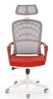 Kancel�rske kreslo VESUVIO 2, po�ah: l�tka �erven�/sie�ovina siv�/plast - ilustra�n� obr�zok