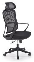 Kancel�rske kreslo VESUVIO, po�ah: l�tka �ierna/sie�ovina �ierna/plast - ilustra�n� obr�zok