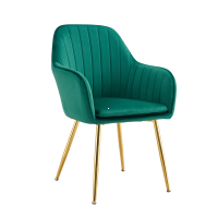 kreslo ADLAM, poťah: látka VELVET smaragdová/kov - zlatá kreslo ADLAM, poťah: látka VELVET smaragdová/kov - zlatá