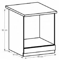 kuchynsk linka SICILIA  spodn skrinka D60ZK - rozmery, ilustran obrzok