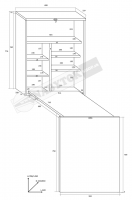 Psac stolk HIDE, rozmery