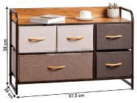 komoda HAZEL TYP 4 - rozmery, farba: hned