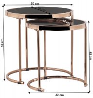 konferenn stolk MORINO - rozmery, farba:  rose gold chrm/ierna