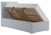 poste TROJA 110x200 cm s matracom NELLY PLUS, lamelovm rotom a otvranm z boku, poah: ltka ASTON 24-N31
