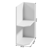 kuchynsk linka PROVANCE spodn skrinka D25PZ - rozmery, strana: Prav, farba korpusu: biela, ilustran obrzok