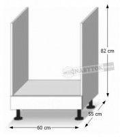 kuchynsk linka LINE D 60 KU spodn skrinka - rozmery, ilustran obrzok