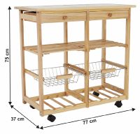 servrovac stolk LUMBER - rozmery, farba: prrodn