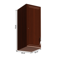 kuchynsk linka SICILIA skrinka horn G30  - rozmery, strana: av, farba korpusu: orech Milano / dvierka: orech Milano, ilustran obrzok
