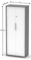 skria RIOMA typ 31 - rozmery, farba: grafit / biela