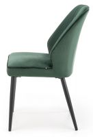 stolika K-432, poah: ltka VELVET tmav zelen/kov s povrchovou pravou - ierna, ilustran obrzok