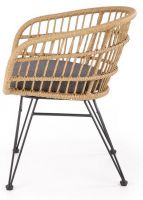 stolika K-456, farba: ltka siv/prrodn ratan/kov s povrchovou pravou - ierna, ilustran obrzok